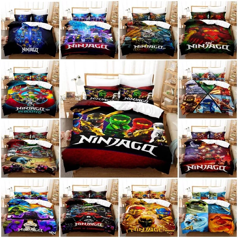 Kids Ninjago 3D Duvet Cover Pillowcases Single Double King Bedding
