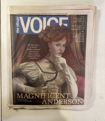 2000 December 12th The Village Voice Newspaper, The Magnificent Anderson (B39)