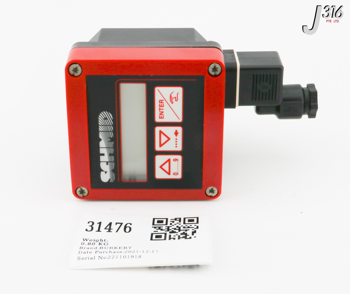 オーダー 31476 BURKERT SCHMID SE35, FLOW SENSOR FLOW METER (NEW) 00561372