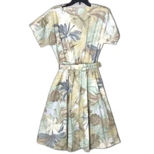 Vtg California looks made in USA prairie dress 100% cotton size 12P old money 