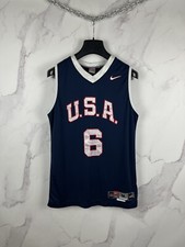 Vintage Nike 1960 Rome USA Olympics Lebron James 6 Jersey