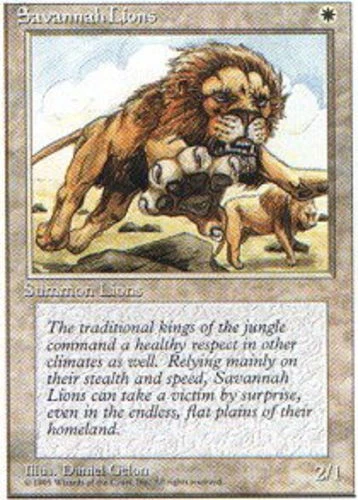 MTG Savannah Lions, Fourth Edition, Lightly Played, English