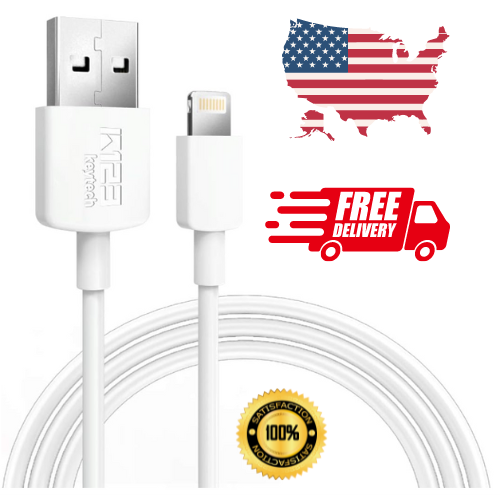 Apple MFi Certified USB Lightning Cable 3ft iPhone Charger Cord 1M Premium White-image