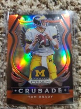 Tom Brady 2020 Panini Prizm Draft Picks Crusade Orange Prizm SP card # 100 