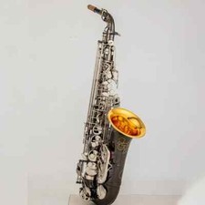 W037 Eb Saxophone Alto Black Nickel Silver Alloy Brass sax With Case Mouthpiece