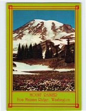 Postcard Mount Rainier from Mazama Ridge Washington USA