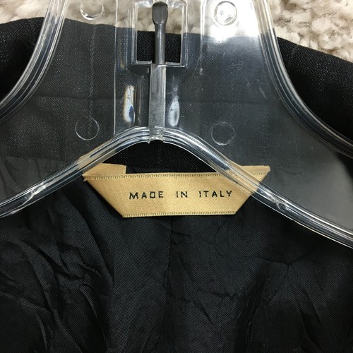 Donna Karan Blazer 42 Adult Black Pinstripe Wool Sports Coat Suit Italy Mens - Picture 4 of 12