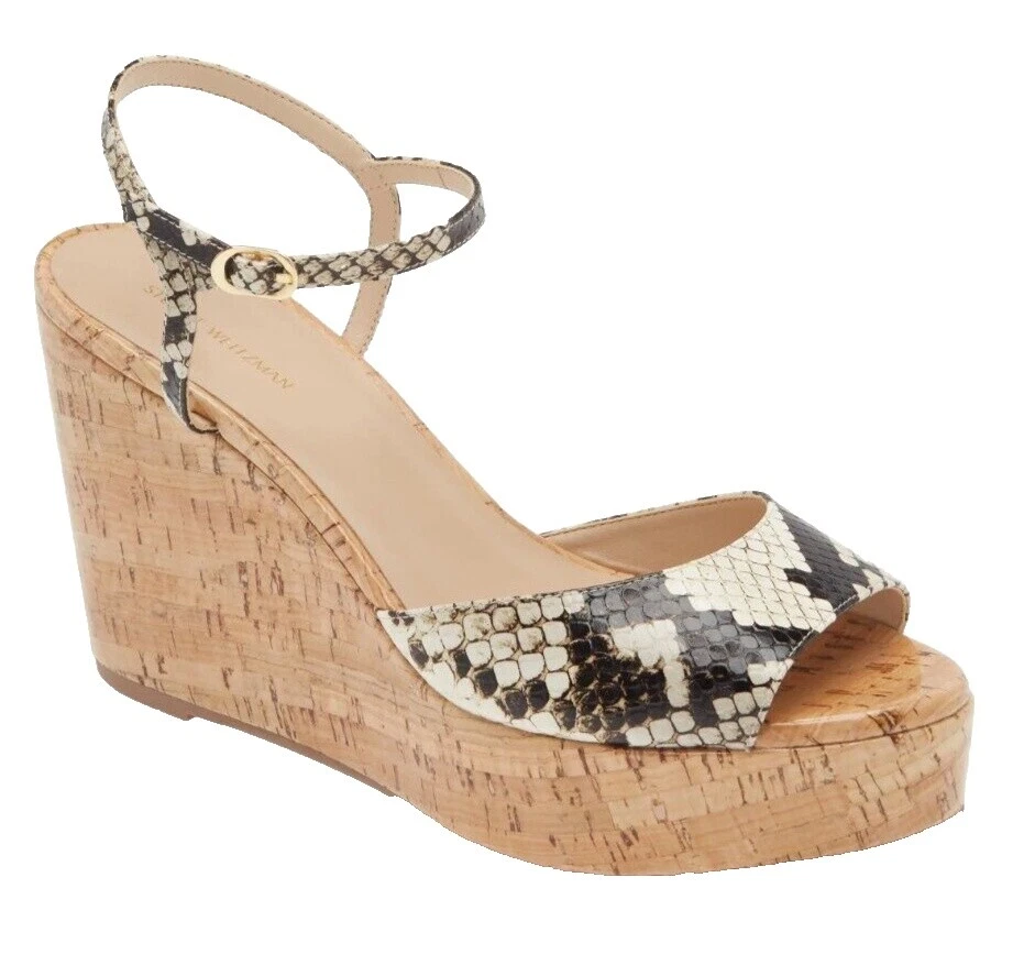 Tacones de cuña para mujer Stuart Weitzman con estampado de animales