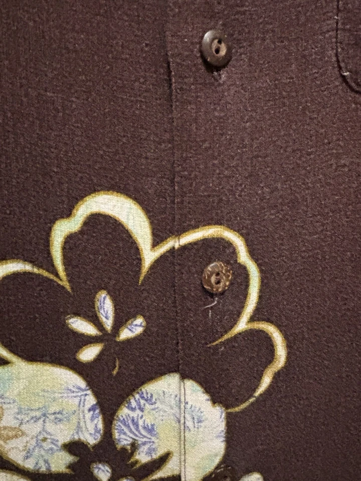 复古 Iolani 男式夏威夷衬衫 M 码 — 第 3/4 张图片