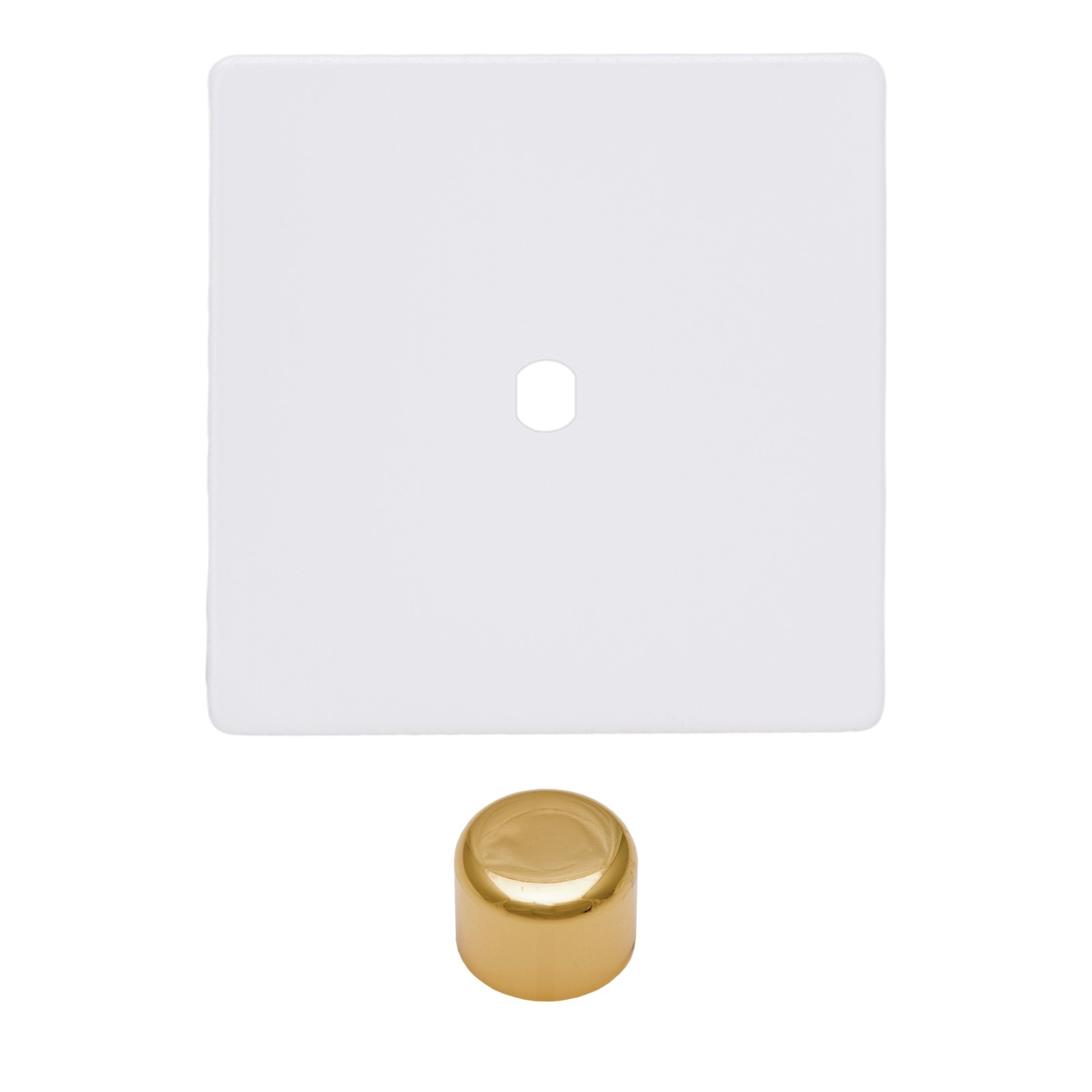 Varilight WDY1VS.PD Screwless Primed Matrix 1 Gang Dimmer Kit inc Brass Knob