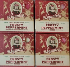 lDr. Squatch Frosty Peppermint Soap Limited Edition Men’s Natural Bar lot of 4