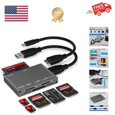 7-in-1 Multi Memory Card Reader, USB 3.0 SD Card Reader Writer5Gbps Read 7 Ca...