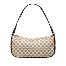 Celine Macadam Handbag Pouch White Brown PVC Ladies CELINE Pre-owned