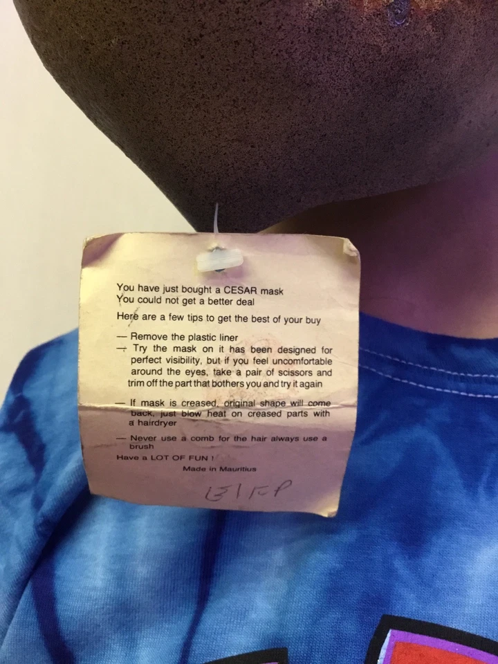 Vintage Cesar Biker Soft Vinyl Halloween Mask One Size Fits Most NWT - Image 2 of 4