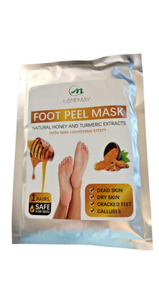 foot peel mask LANEMAY natural honey and turmeric extracts safe for skin