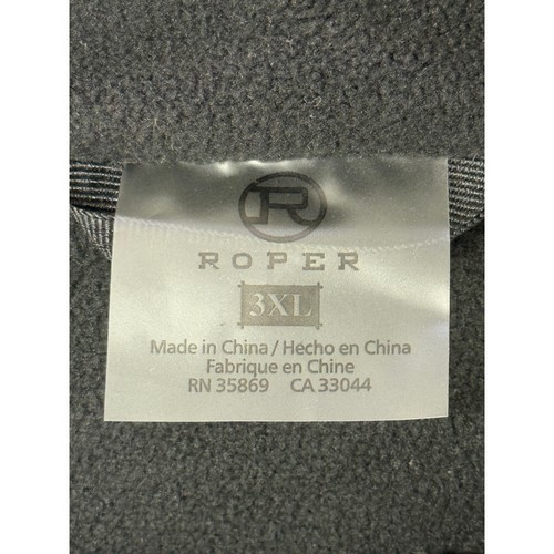 Roper Technical Mens 3XL Brown Check Plaid Polyester Softshell Lined Vest Cowboy - Picture 4 of 4