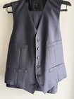 40s J Crew Heather Blue Ludlow Slim 3 Piece Suit 32x30 Medium — photo 5