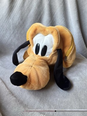 Disneyland Paris großer Pluto Hundekopf weich gelb Plüsch Rucksack Tasche Mickeys Pal