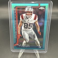 2025 Topps Chrome Hunter Henry Aqua Refractor /299 New England Patriots