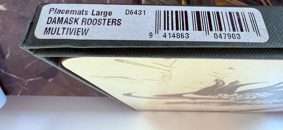 Jason New Zealand 4 Cork Backed Placemats Rooster 17”x 11” NIB - Image 4 of 4