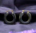 QVC Joan Rivers Square Silhouette Resin Hoop Earrings — photo 2