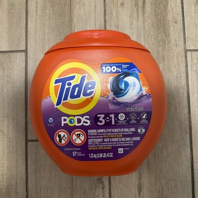 Tide Pods Laundry Detergent Pacs, Spring Meadow, 51 oz, 57 Ct