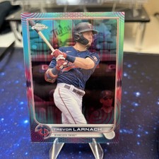 2022 Topps Chrome Sonic Trevor Larnach #88 Aqua & Pink Sonic Pulse /199
