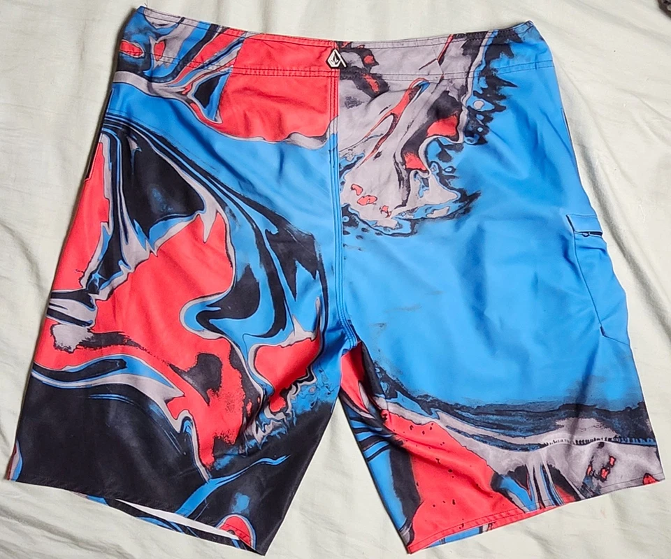 Volcom Vintage Board Shorts Swim Trunks Size 36 Vintage - Image 2 of 4
