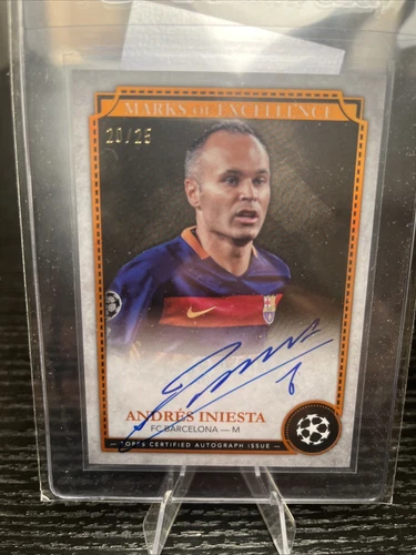 2023-24 Topps  Museum Collection Andres Iniesta FC Barcelona On Card Auto /25