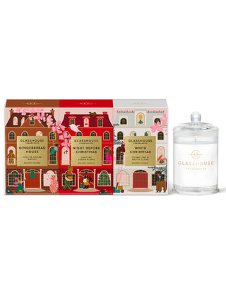 Glasshouse White Christmas Edition Ginger Bread House Festive Spiced Biscuit 60g