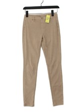 Uniqlo Women's Suit Trousers S Cream Cotton with Polyester Straight Dress Pants