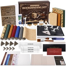 208 Pcs Book Binding Kits for Beginners,Complete Bookbinding Kit with Instruc...