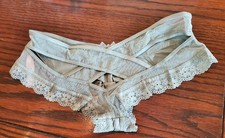 NWT RARE Victoria's Secret POLYAMIDE SPDX CHEEKY PANTIES MESH 11092952 sage XS