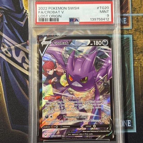 PSA 9 - 2022 POKEMON SWSH FA/CROBAT V LOST ORGIN #TG20