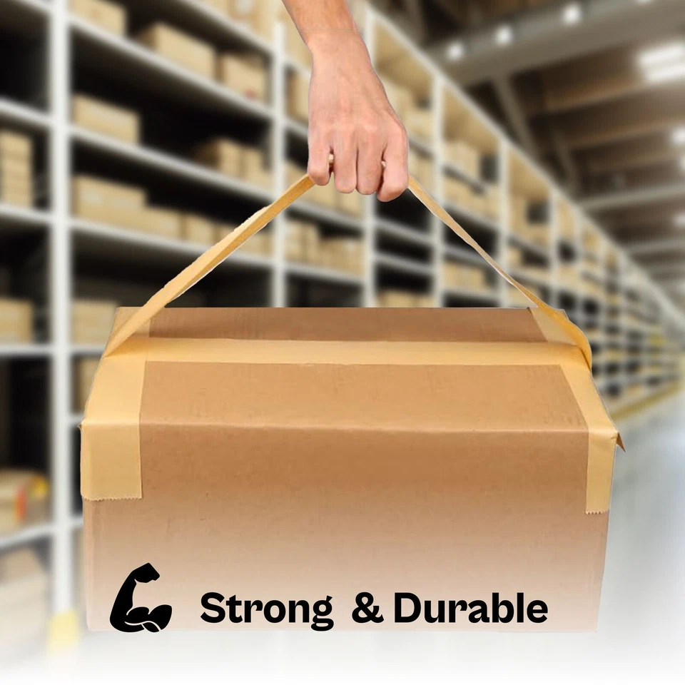 Fita de goma de papel Kraft ativada por água 2,83" x 150 jardas fita reforçada 20 Rls - Imagem 4 de 4