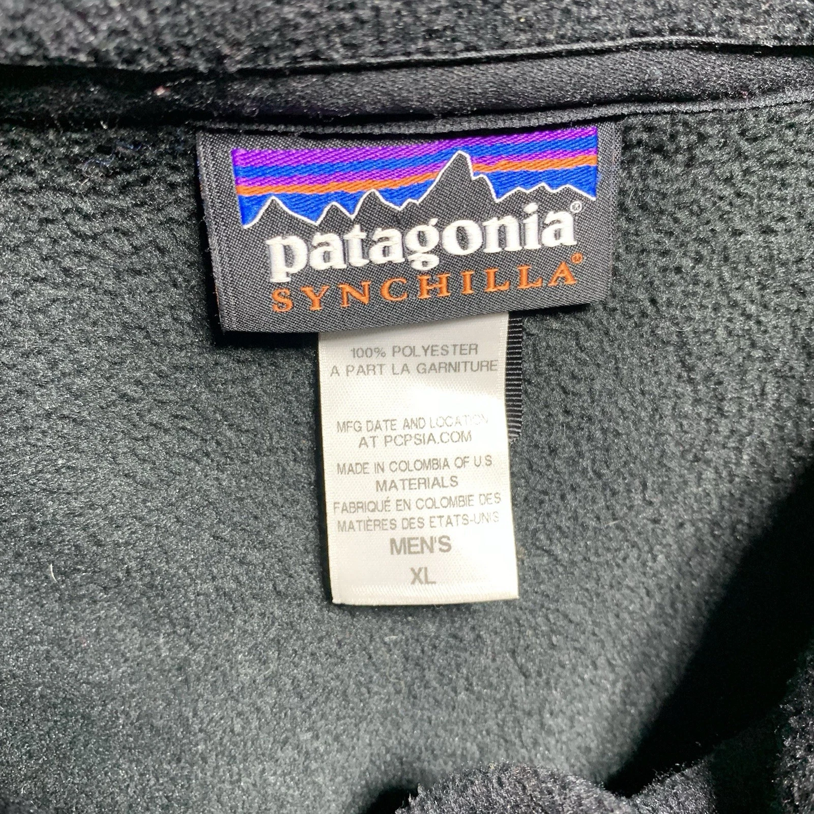 Patagonia Simple Synchilla Jacket Fleece Full Zip Black XL Morgan Stanley image 4