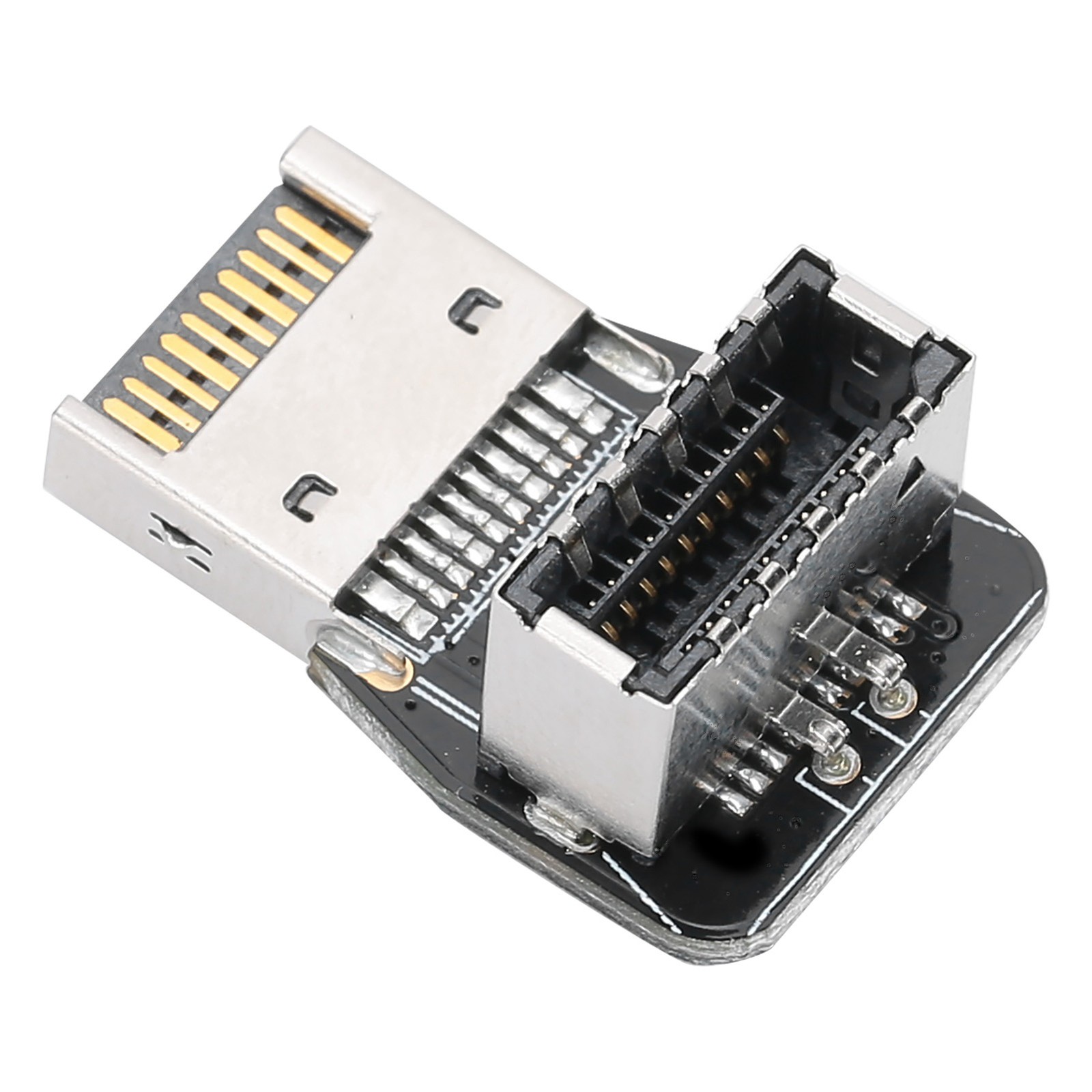 Front TYPEE Adapter Header PC Motherboard USB3.1 10G 90° Steering Elbow Converte