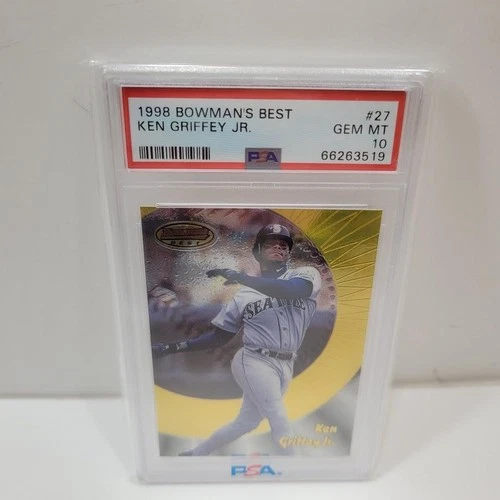 Seattle Mariners Card MLB Baseball Ken Griffey Jr 1998 Bowman's Best PSA 10
