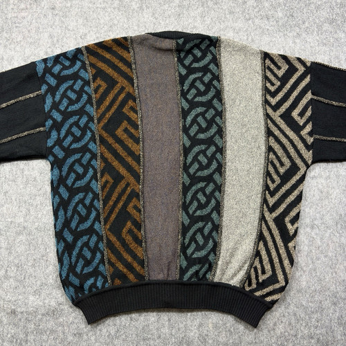 Vintage St. Croix Knits Cardigan Men’s Medium 90s Wool Blend Coogi Style USA M - Picture 7 of 9