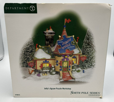 Department 56 Jolly's Jigsaw Puzzle Workshop 799916 North Pole Series