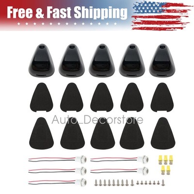 5Pcs Smoke LED Cab Roof Lights Marker Amber For Ford F-250 F-350 F450 Super Duty