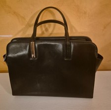 Montblanc borsa in pelle nera con porta laptop inseribile
