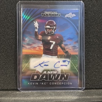 Kevin KC Concepcion Leaf Football Nation A New Dawn Auto Blue /7 Browns
