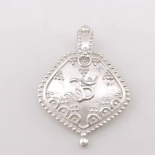 Satya Sterling Silver Hindu Sanskrit "Om" Beaded Pendant