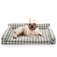 Orthopedic Medium Dog Bed with Memory Foam, Washable Removable Cover, Grey