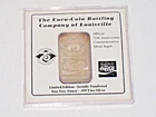 Vintage 75th Anniversary Coca-Cola 1 Ounce .999 Silver Ingot Louisville In Case