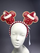 Disney Parks Minnie Mickey Mouse Ears Headband 2021 Christmas Gingerbread Santa