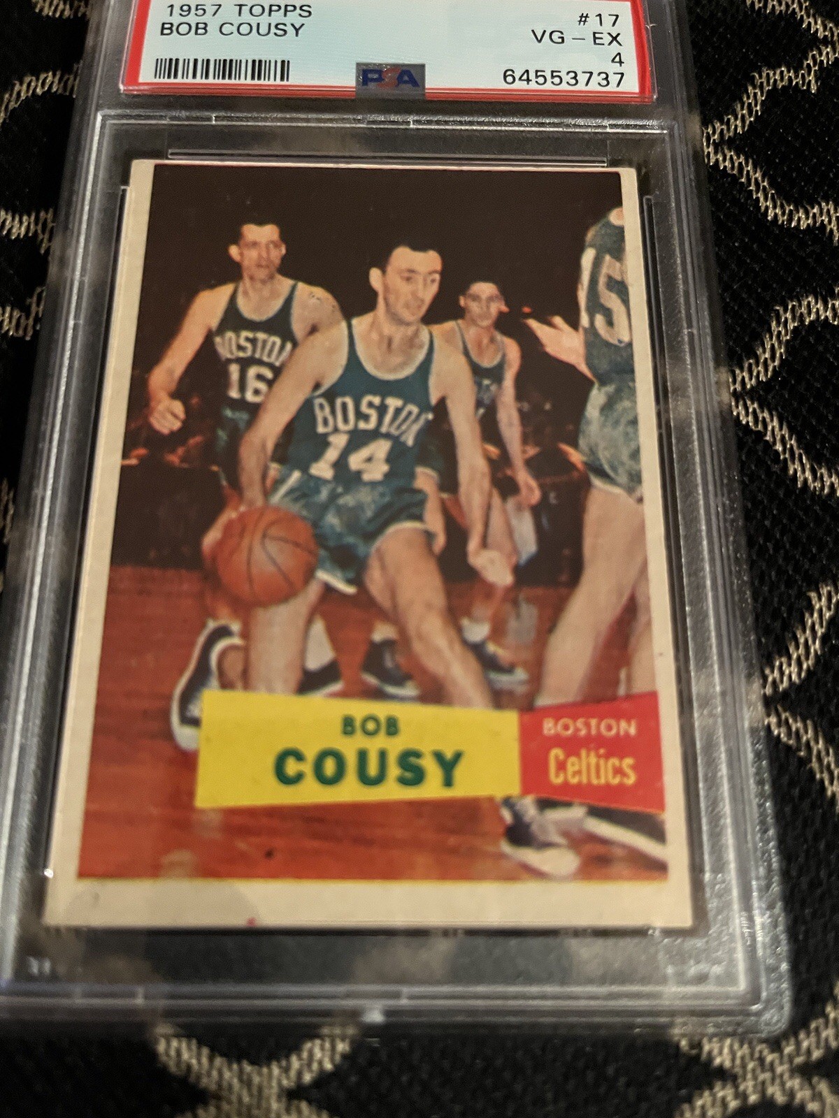1957 Topps Bob Cousy Nice Eye Appeal Clean PSA 4 