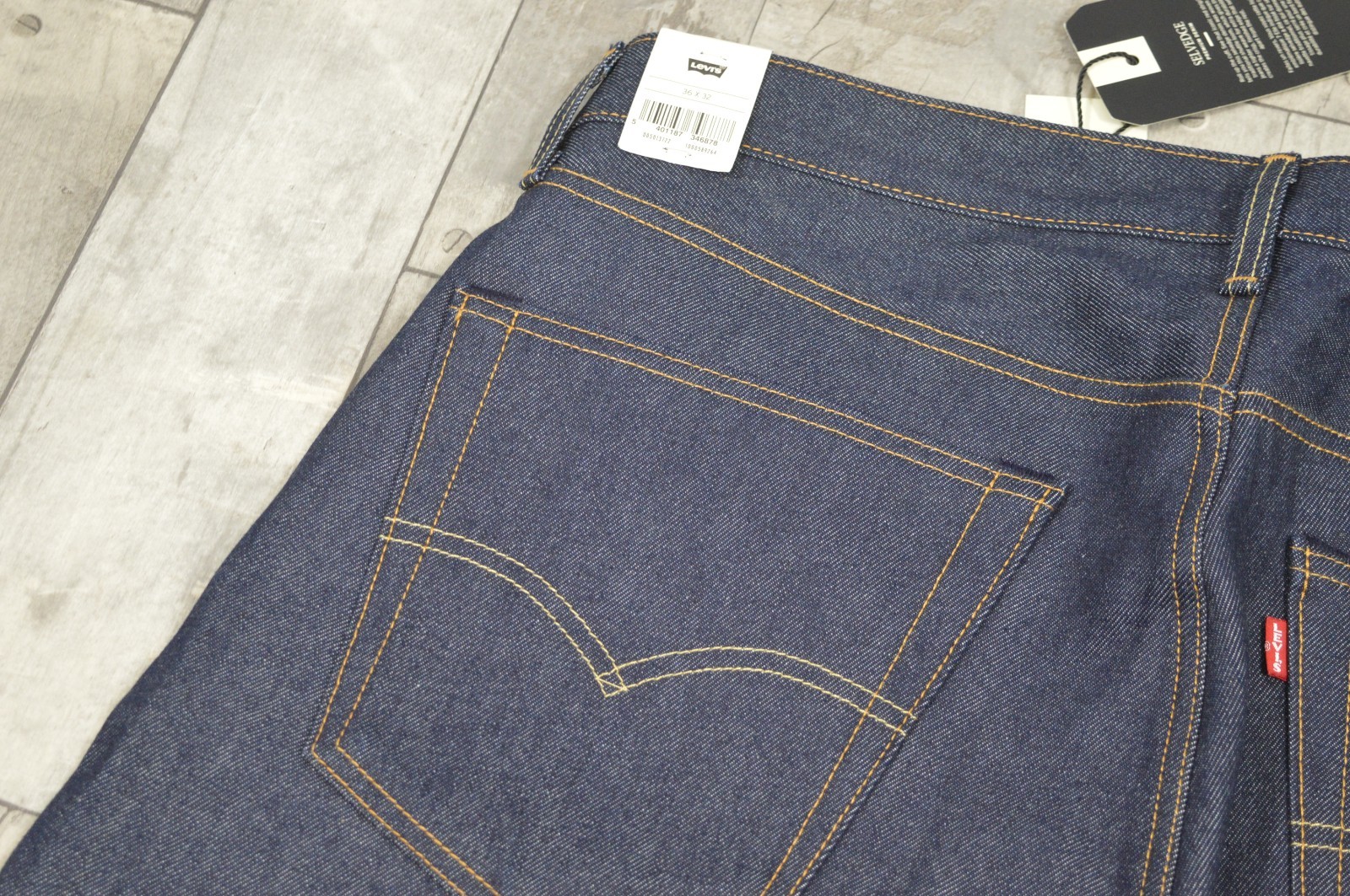 Men's Levi's Original 501 Blue Selvedge Denim Jeans W40 L34 RRP £130 image 8