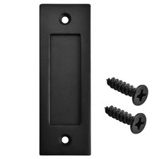 6 Inch Black Sliding Barn Door Finger Pull Set Heavy Duty Modern Handle